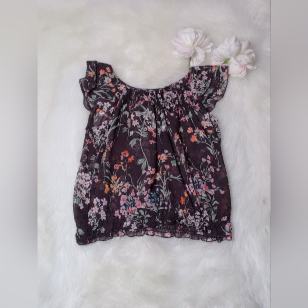 Midnight Sky Semi Sheer Blouse Size S